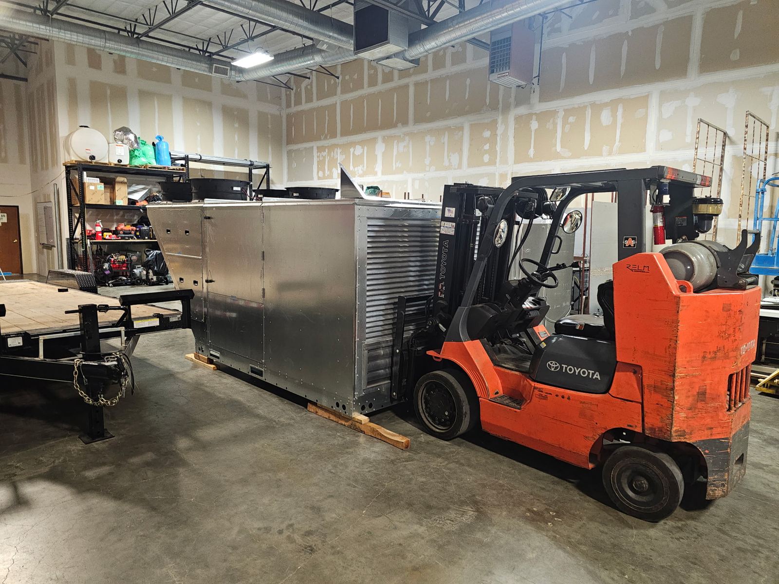 New equipment staged in the Relm shop